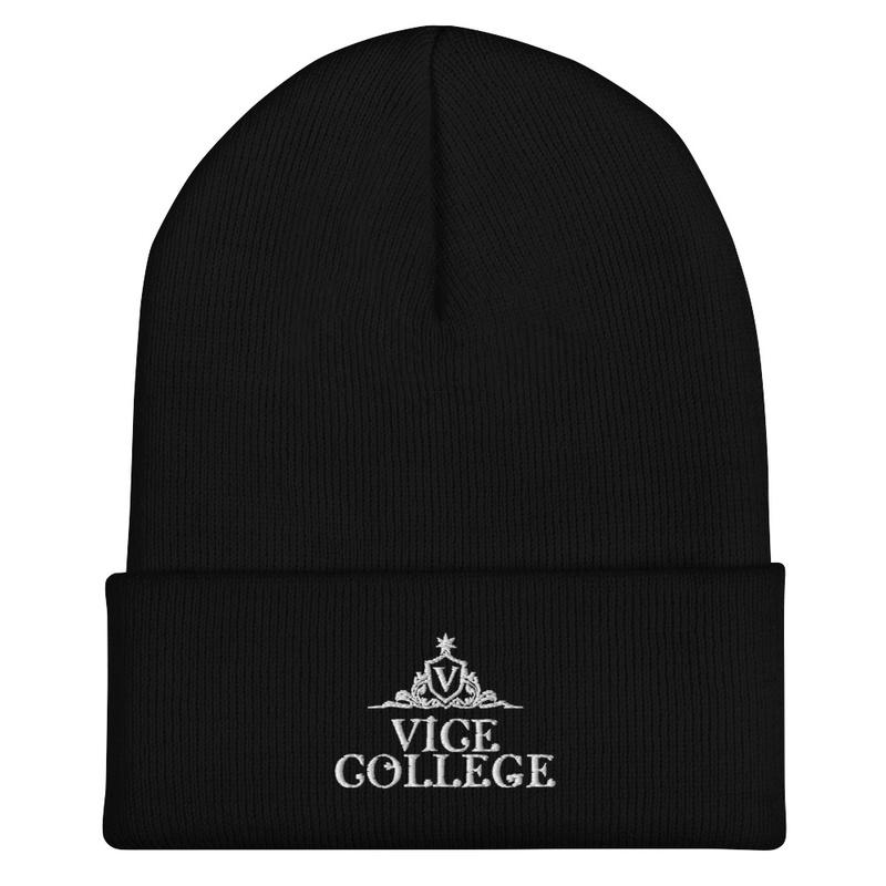 Vice College Beanie - White